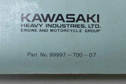 OEM Kawasaki 99997-700-07 Service Manual Z SERIES