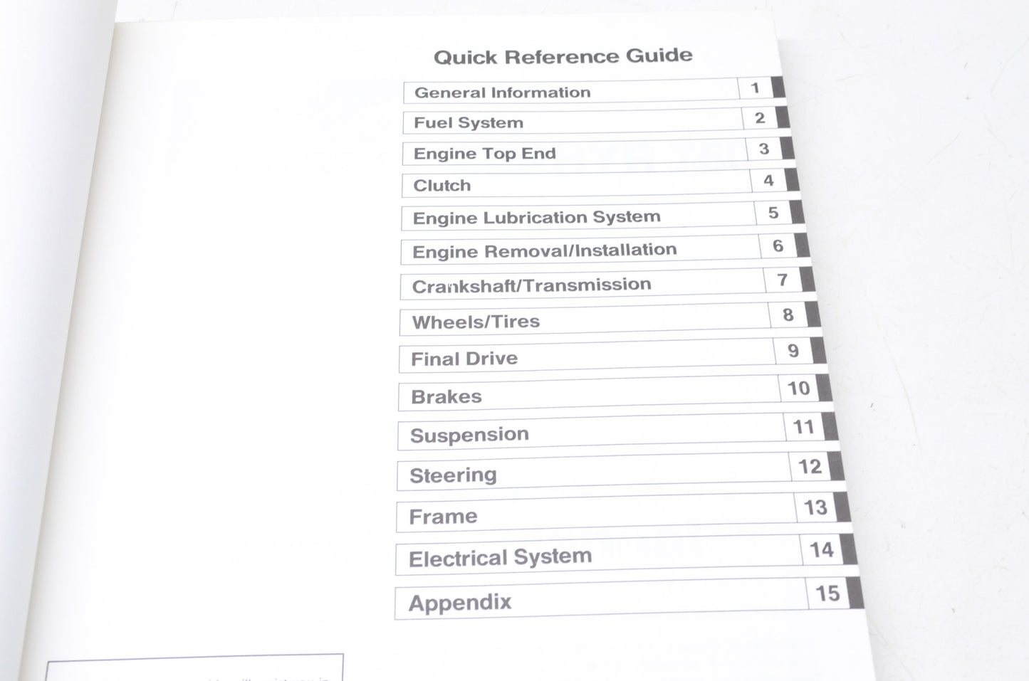 OEM Kawasaki 99924-1138-01 Service Manual ZR750 NOS