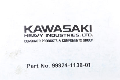 OEM Kawasaki 99924-1138-01 Service Manual ZR750 NOS