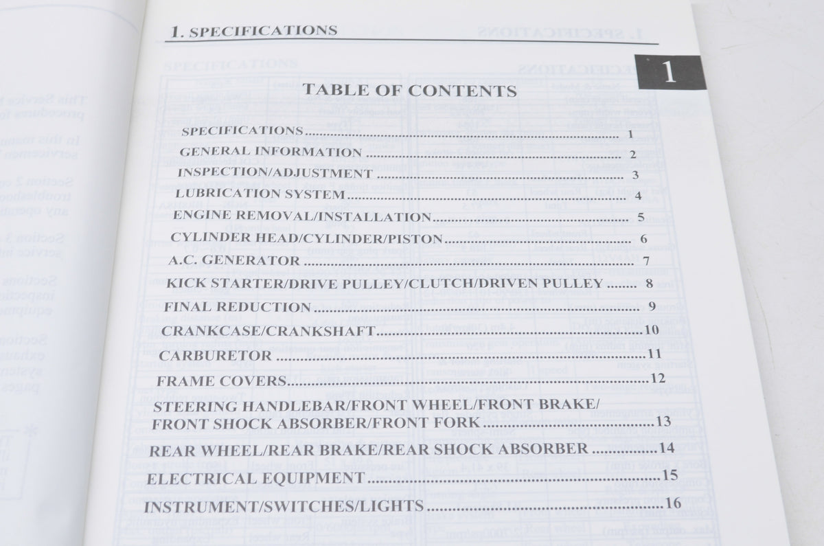 KYMCO Top Boy 50/100 Service Manual