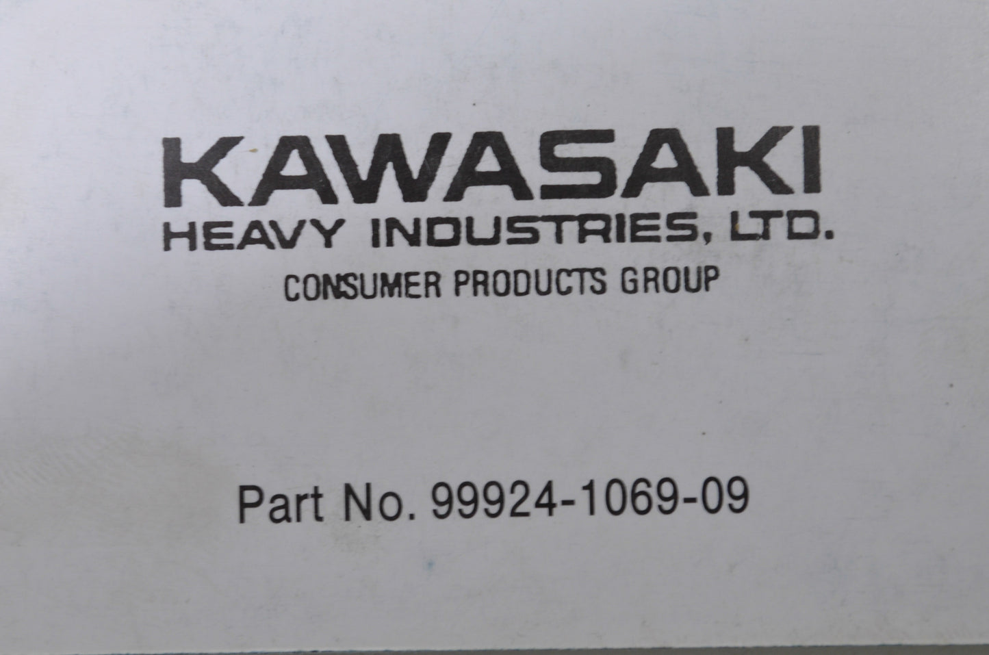 OEM Kawasaki 99924-1069-09 Service Manual JF650A