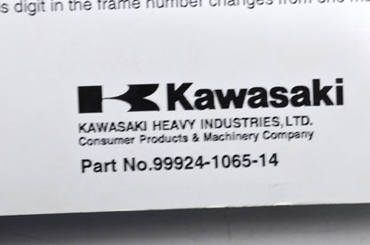 OEM Kawasaki 99924-1065-14 Service Manual ZG1000A