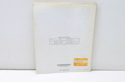 OEM Kawasaki 99924-1073-51 Service Manual Supplement ZL600A NOS