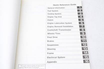 OEM Kawasaki 99924-1073-51 Service Manual Supplement ZL600A NOS