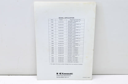 OEM Kawasaki 99924-1051-14 Service Manual KL250D NOS