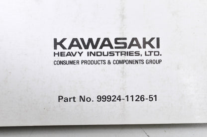 OEM Kawasaki 99924-1126-51 Service Manual Supplement ZX750H2
