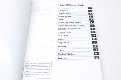 OEM Kawasaki 99924-1128-02 Service Manual ZX600D/E