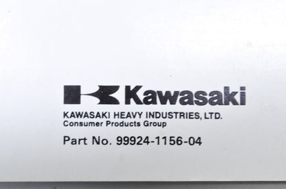 OEM Kawasaki 99924-1156-04 Service Manual 750SX