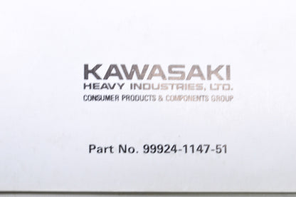 OEM Kawasaki 99924-1147-51 Service Manual Supplement 650SX
