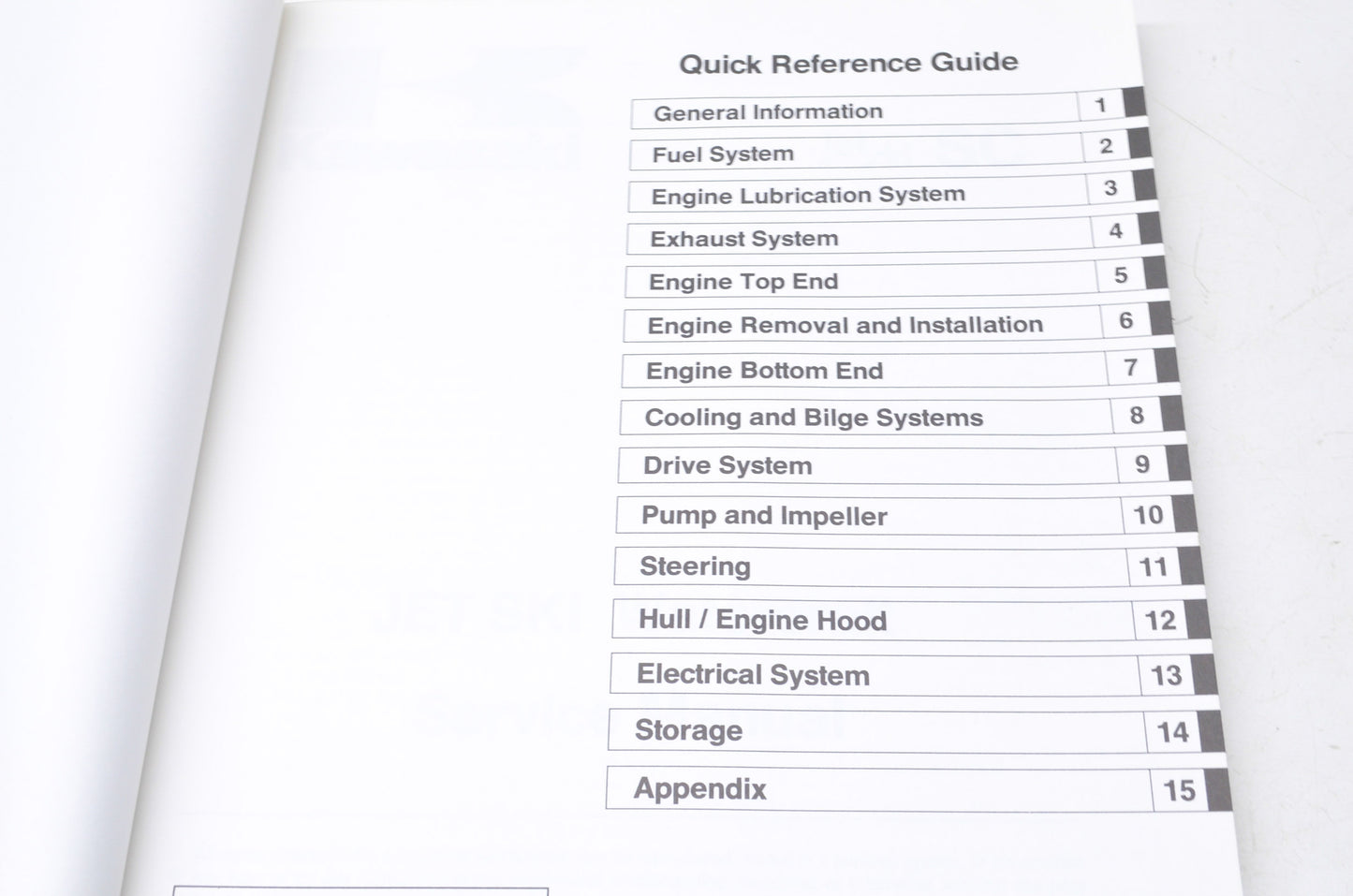 OEM Kawasaki 99924-1149-01 Service Manual JL650A