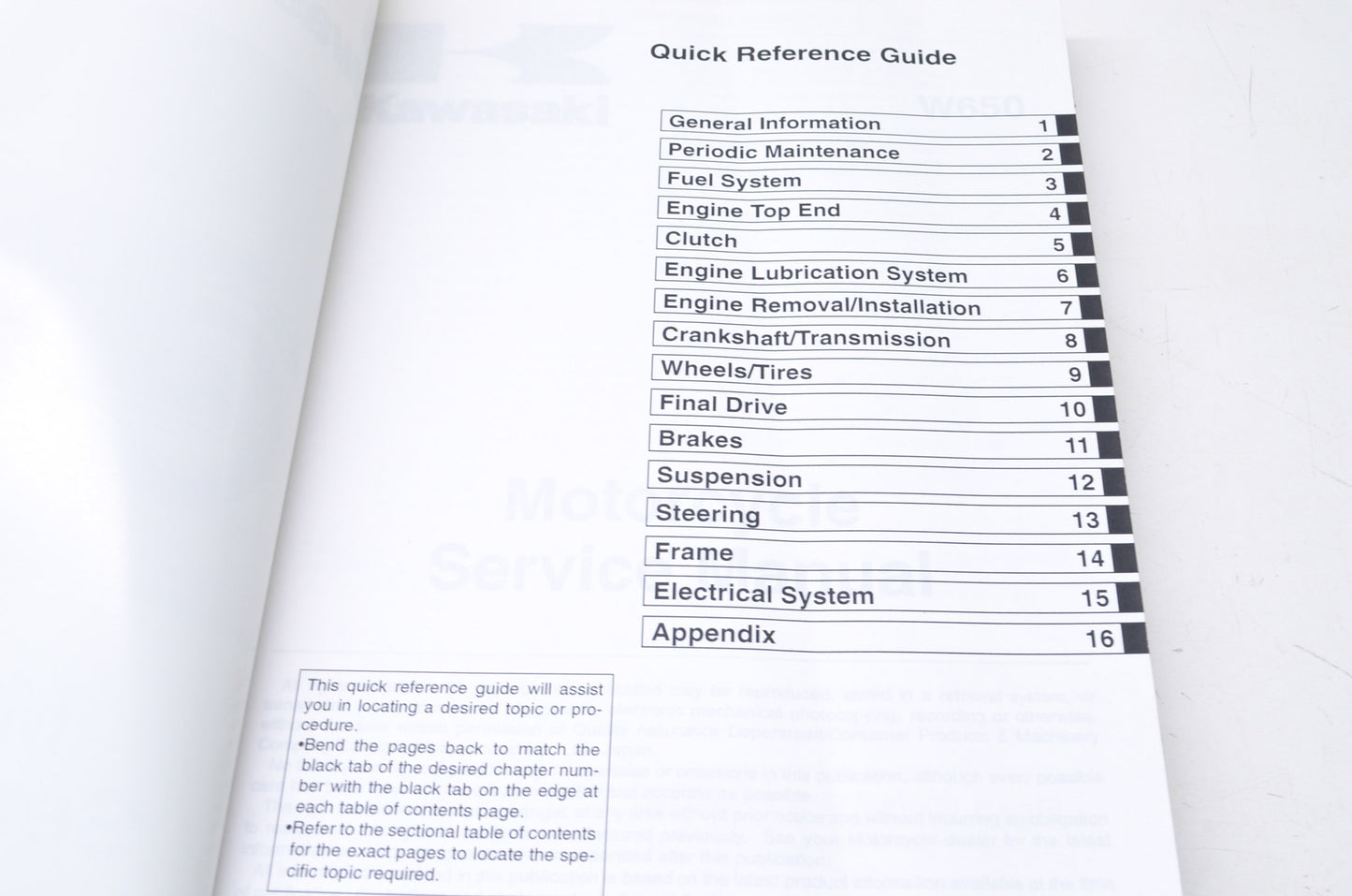 OEM Kawasaki 99924-1245-07 Service Manual EJ650