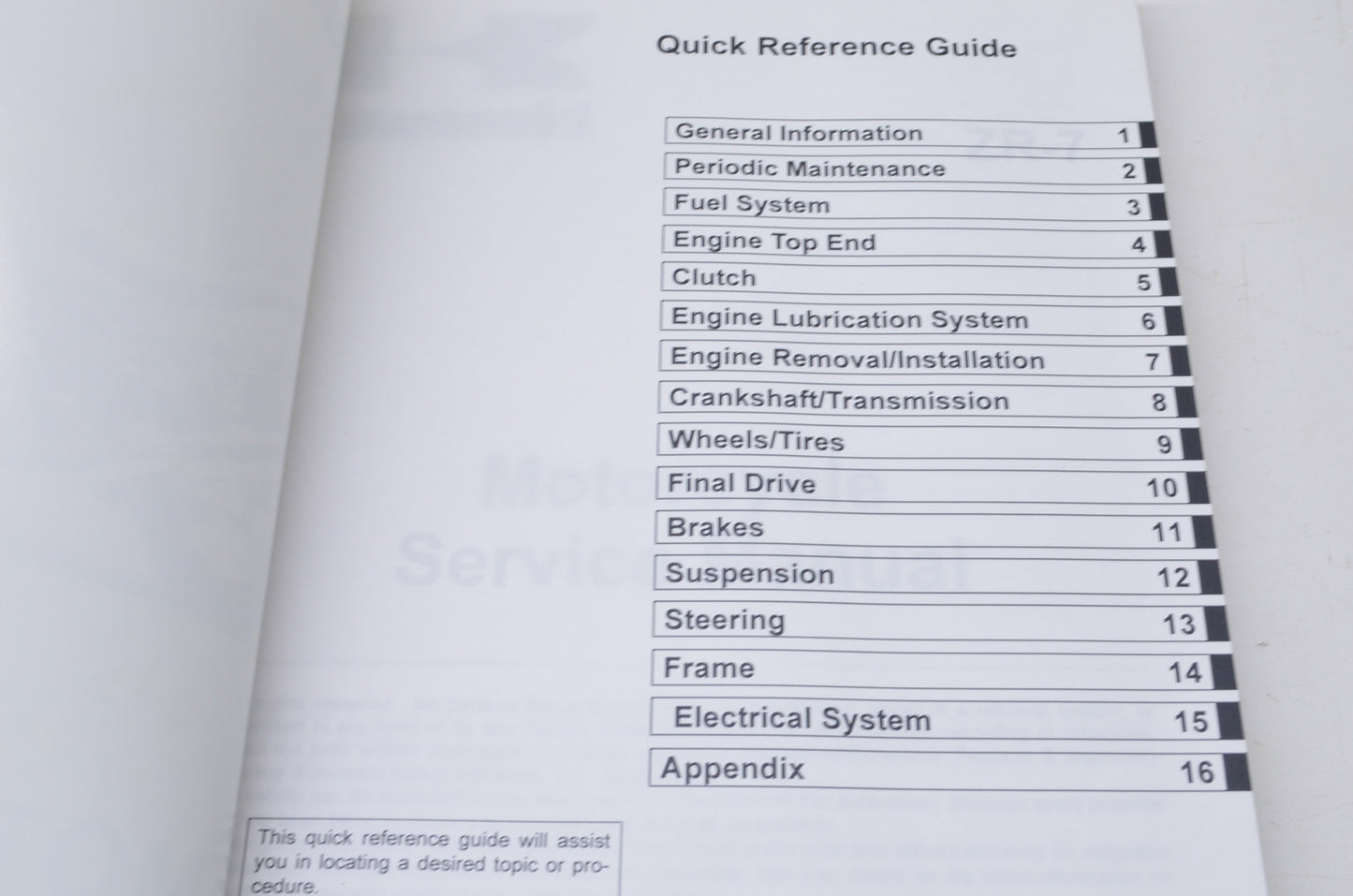 OEM Kawasaki 99924-1248-04 Service Manual ZR750F NOS
