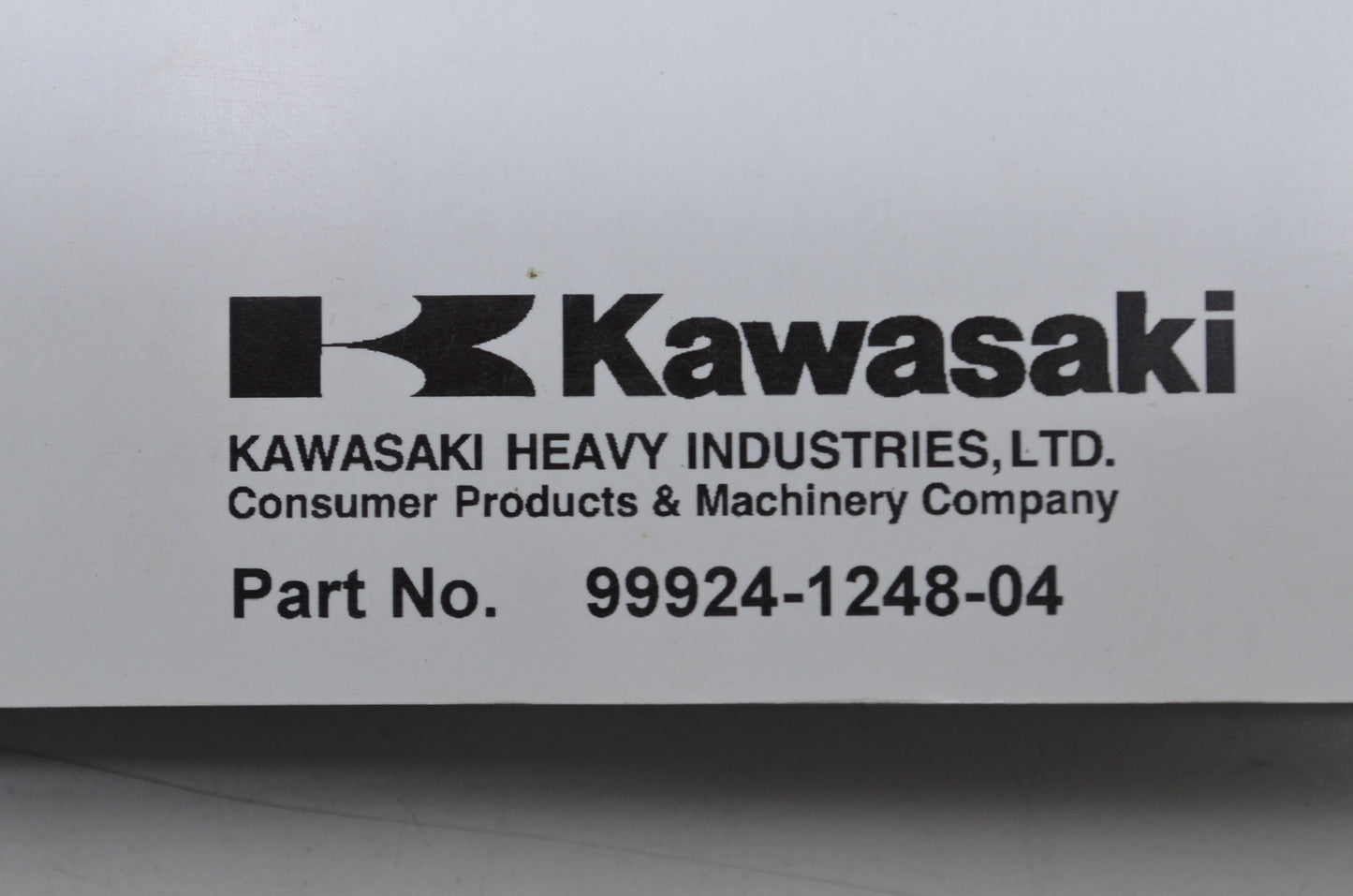 OEM Kawasaki 99924-1248-04 Service Manual ZR750F NOS