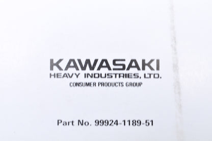 OEM Kawasaki 99924-1189-51 Service Manual Supplement JS750B