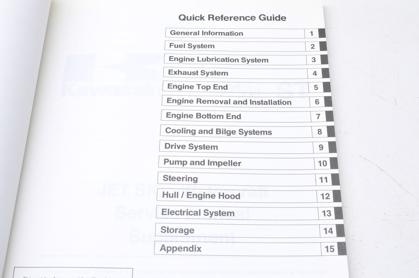 OEM Kawasaki 99924-1164-51 Service Manual Supplement JT750A
