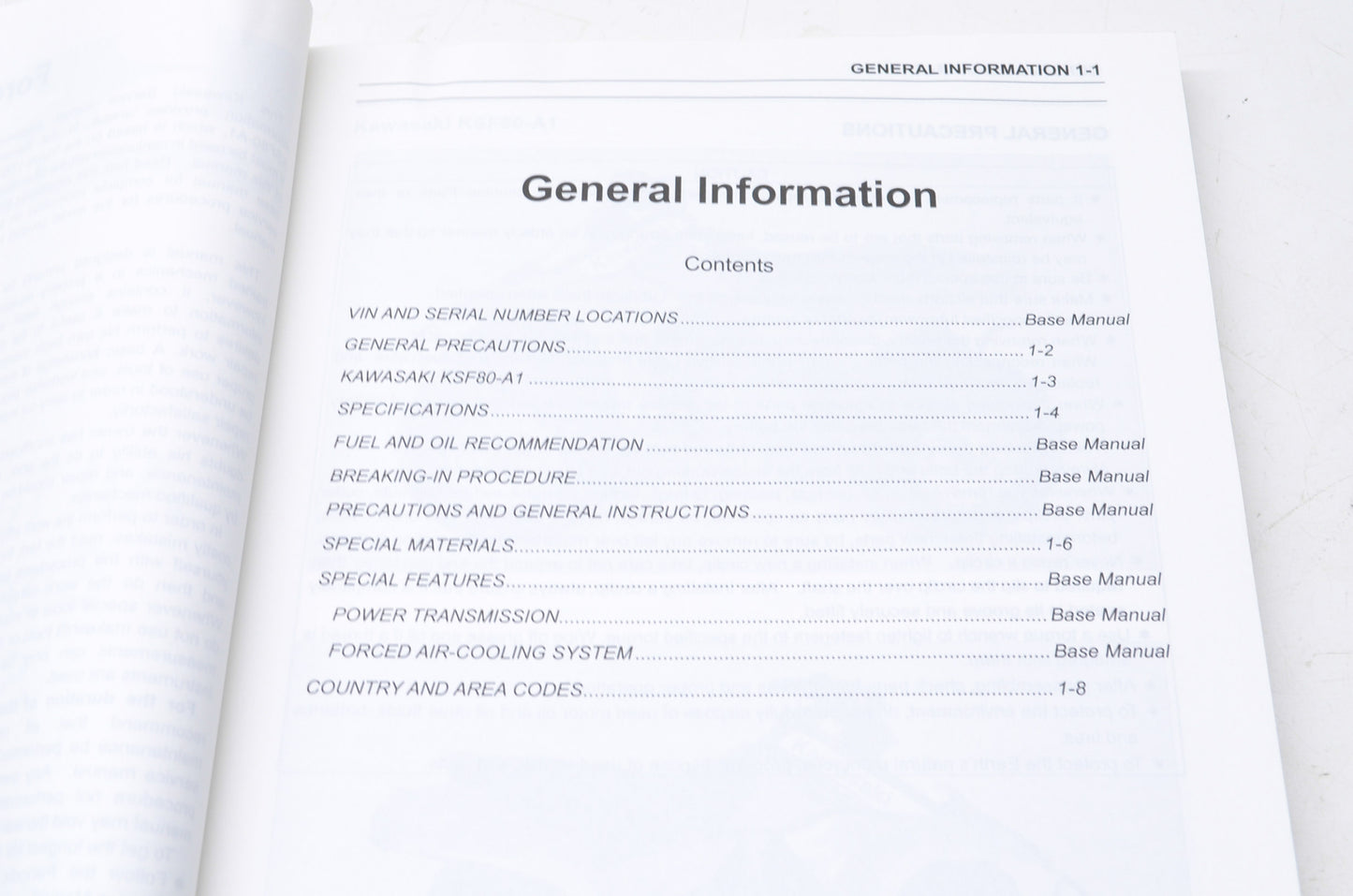 OEM Kawasaki 99924-1296-01 Service Manual KSF80