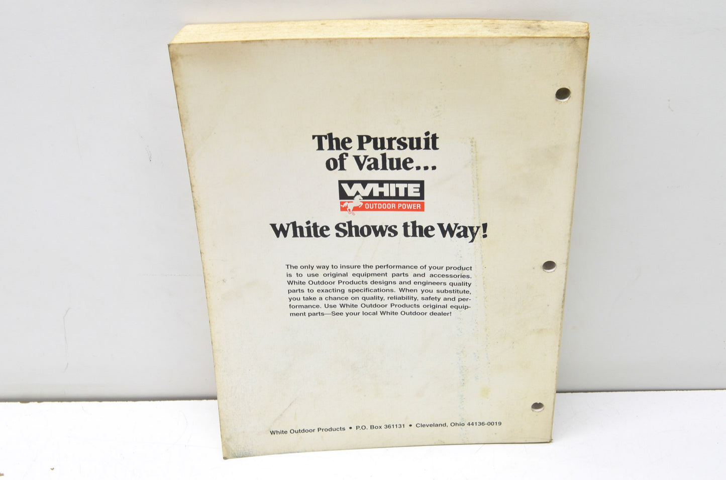 White Outdoor Power 770-8912K Technical Service Handbook