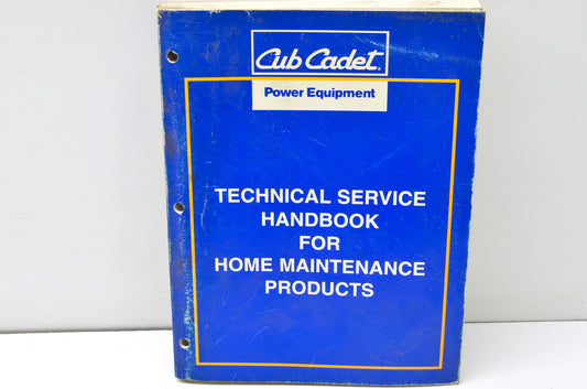 Cub Cadet 772-9056, 7729056 Technical Service Handbook For Home Maintenance Prod