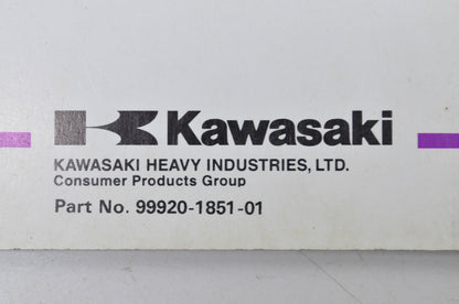 OEM Kawasaki 99920-1851-01 Owner's Manual VN800A4/B3