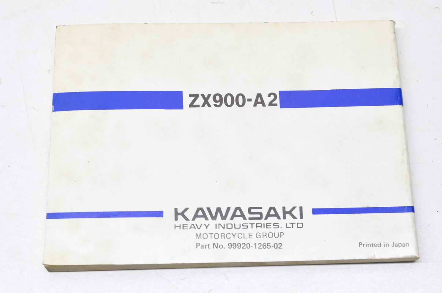OEM Kawasaki 99920-1265-02 Owner's Manual ZX900A2
