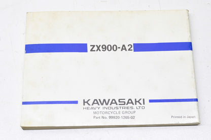 OEM Kawasaki 99920-1265-02 Owner's Manual ZX900A2