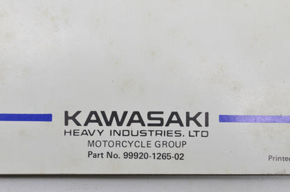 OEM Kawasaki 99920-1265-02 Owner's Manual ZX900A2