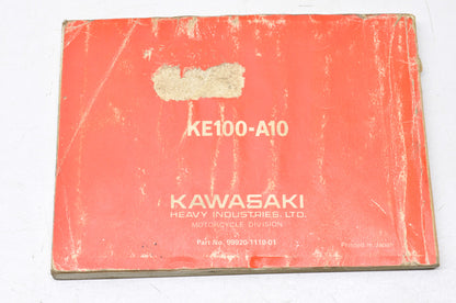 OEM Kawasaki 99920-1119-01 Owner's Manual KE100A10