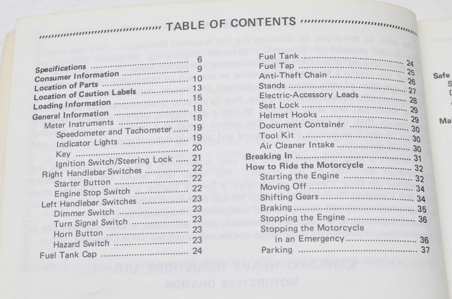 OEM Kawasaki 99920-1135-01 Owner's Manual KZ550A3
