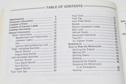 OEM Kawasaki 99920-1135-01 Owner's Manual KZ550A3