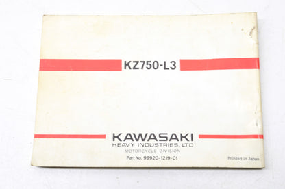 OEM Kawasaki 99920-1219-01 Owner's Manual KZ750L3
