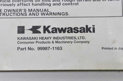 OEM Kawasaki Prairie 700 4x4 Owner's Manual
