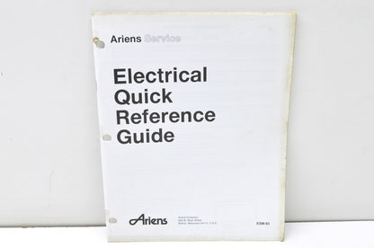 Ariens ESM-93 Electric Quick Reference Guide