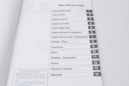OEM Kawasaki 99924-1058-01 Service Manual KLF185A