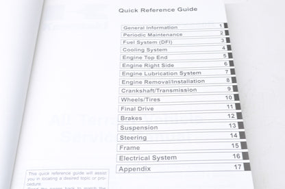 OEM Kawasaki 2008 KFX450R Service Manual