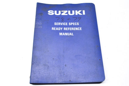 OEM Suzuki 99923-00739 1978 'C' Models Ready Reference & Service Specifications