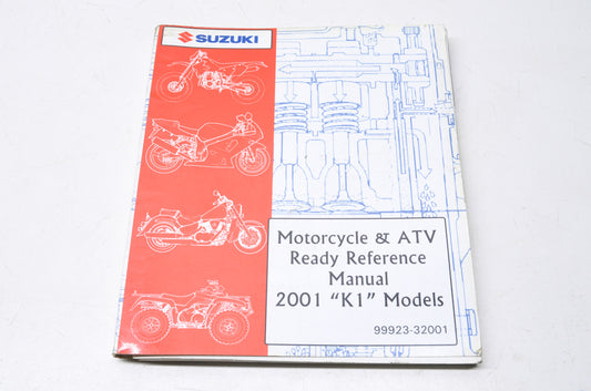 OEM Suzuki 99923-32001 Motorcycle & ATV Ready Reference Manual 2001 'K1' Models