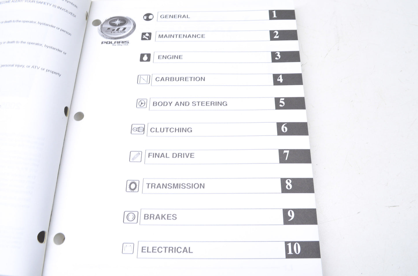 OEM Polaris 9920020 Service Manual 06 Sportsman 700