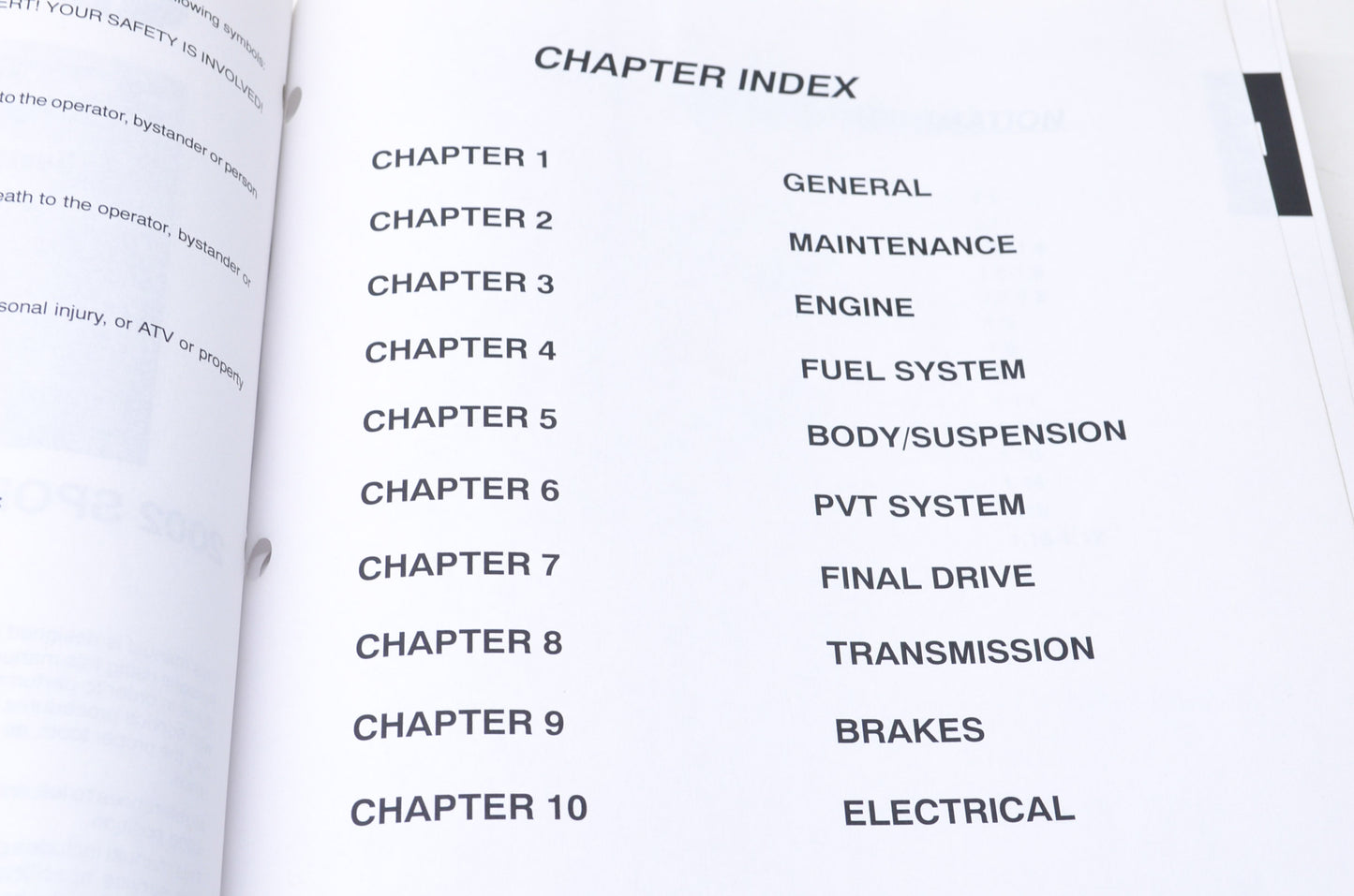 OEM Polaris 9917202 Service Manual 2002 Sportsman 400/500