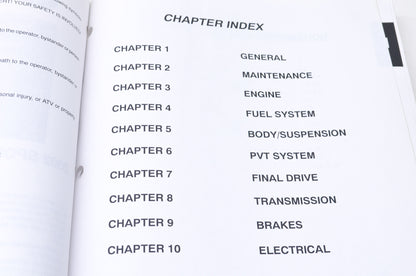 OEM Polaris 9917202 Service Manual 2002 Sportsman 400/500