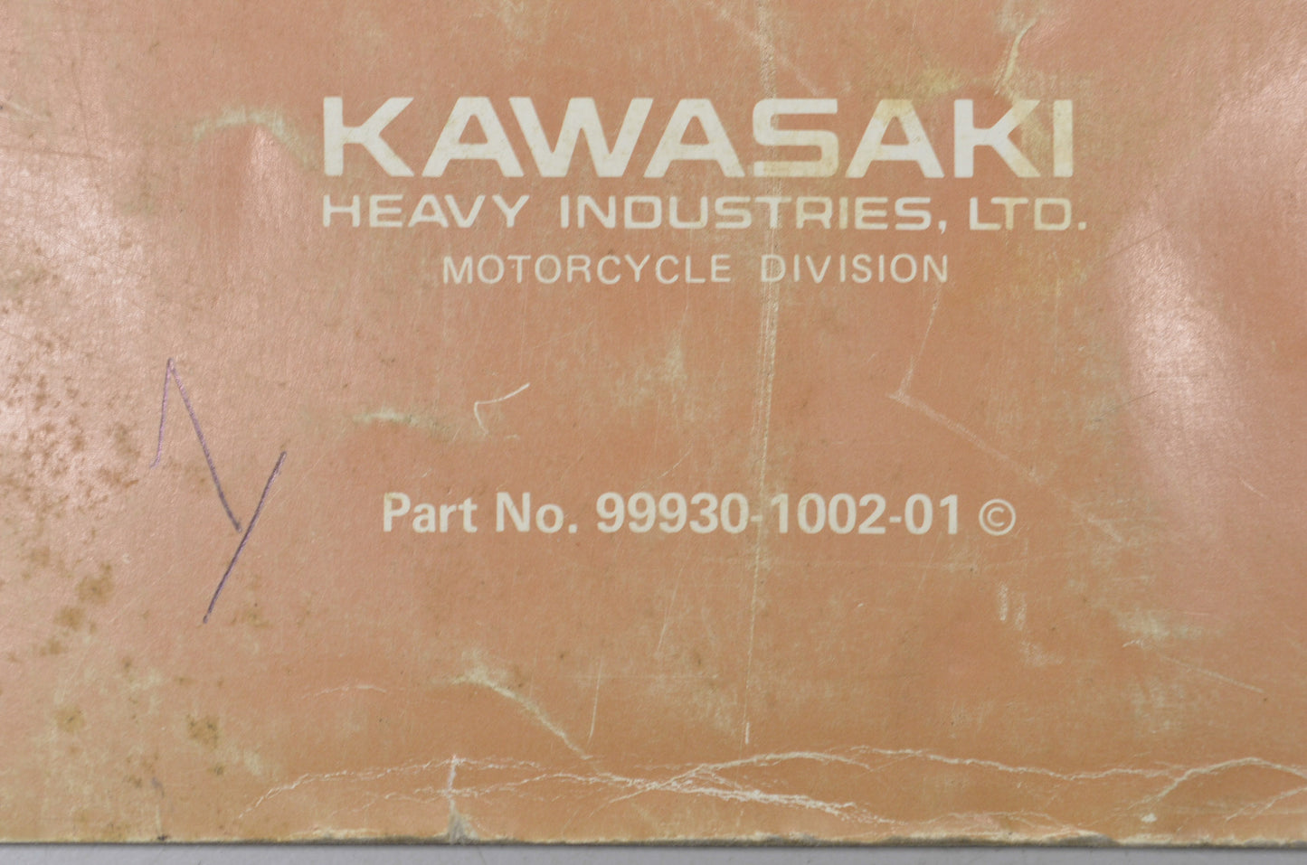 OEM Kawasaki 99930-1002-01 Recognition Manual 79-81