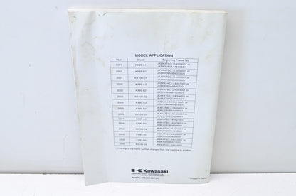 OEM Kawasaki 99924-1265-05 Service Manual KX85A/100D
