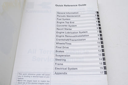 OEM Kawasaki 99924-1302-04 Service Manual KVF360B