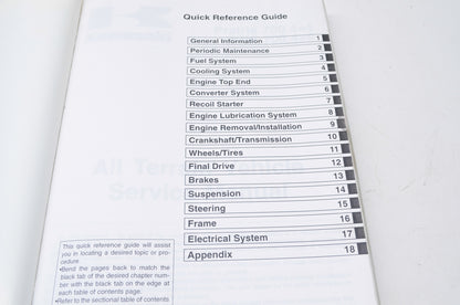 OEM Kawasaki 99924-1319-04 Service Manual KVF700A