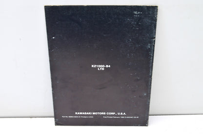 OEM Kawasaki 99963-0034-01 Service Manual Supplement KZ1000B4 NOS