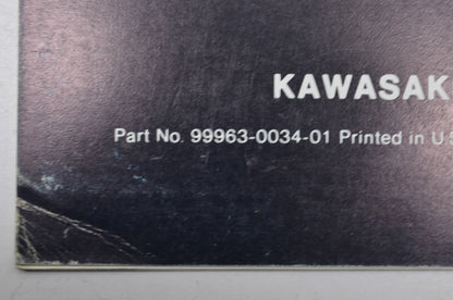 OEM Kawasaki 99963-0034-01 Service Manual Supplement KZ1000B4 NOS