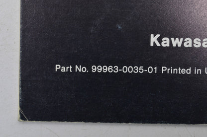 OEM Kawasaki 99963-0035-01 Service Manual Supplement KZ1000G1