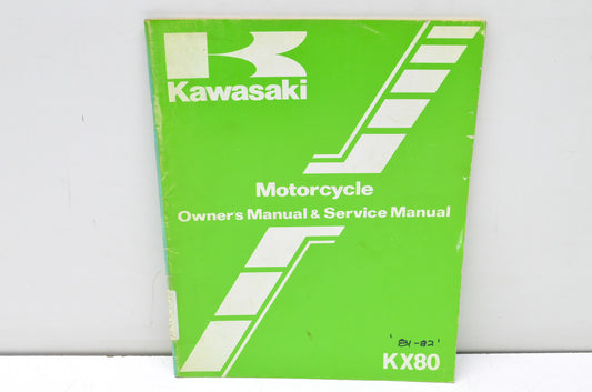 OEM Kawasaki 99920-1171-01 Owner's & Service Manual KX80C2