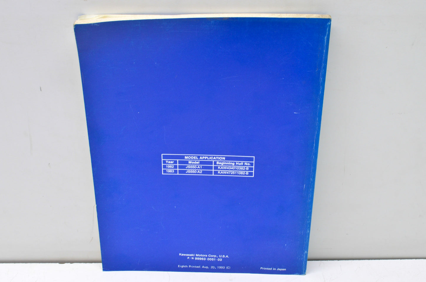 OEM Kawasaki 99963-0051-03 Service Manual JS550A
