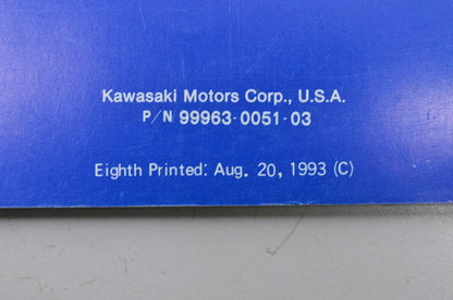 OEM Kawasaki 99963-0051-03 Service Manual JS550A