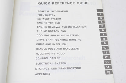 OEM Kawasaki 99924-1091-51 Service Manual Supplement JS440A11 NOS